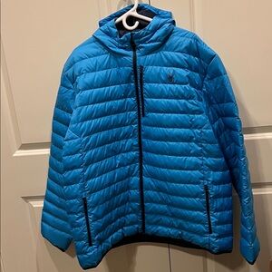 Spyder Zenith Hooded Down Jacket. Size 2XL. Worn once
Aether Blue
